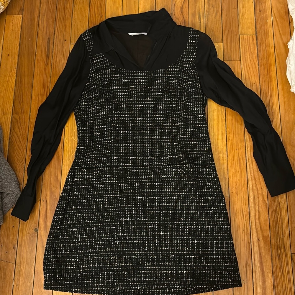 Black tweed dress